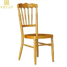 Arany és fehér acél Napóleon esküvői szék